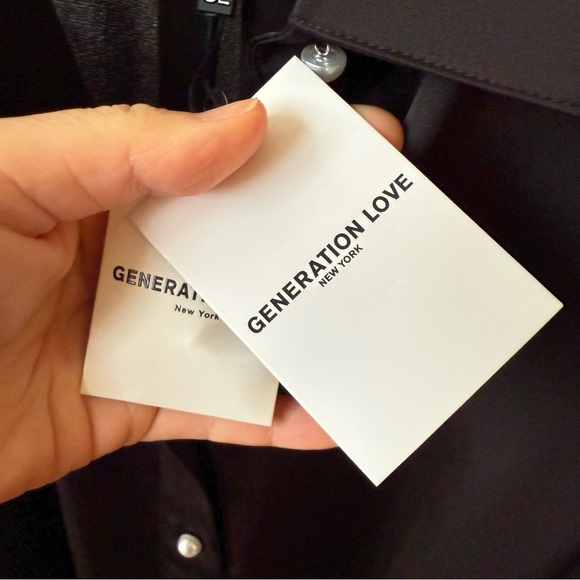 Generation Love Zinnia Belted Black Pearl Buttons Shirt - Picture 7 of 8